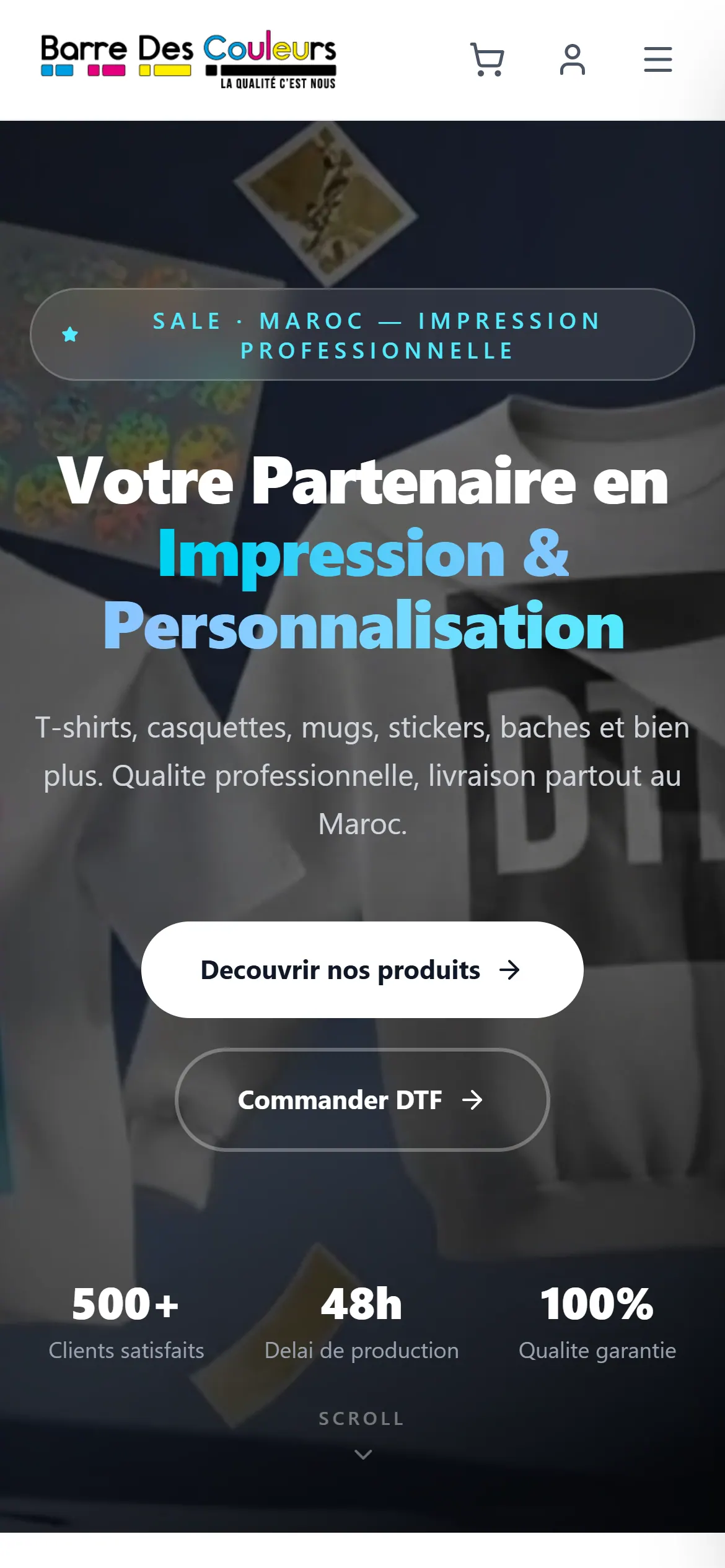 BDC — Barre des Couleurs — Accueil mobile