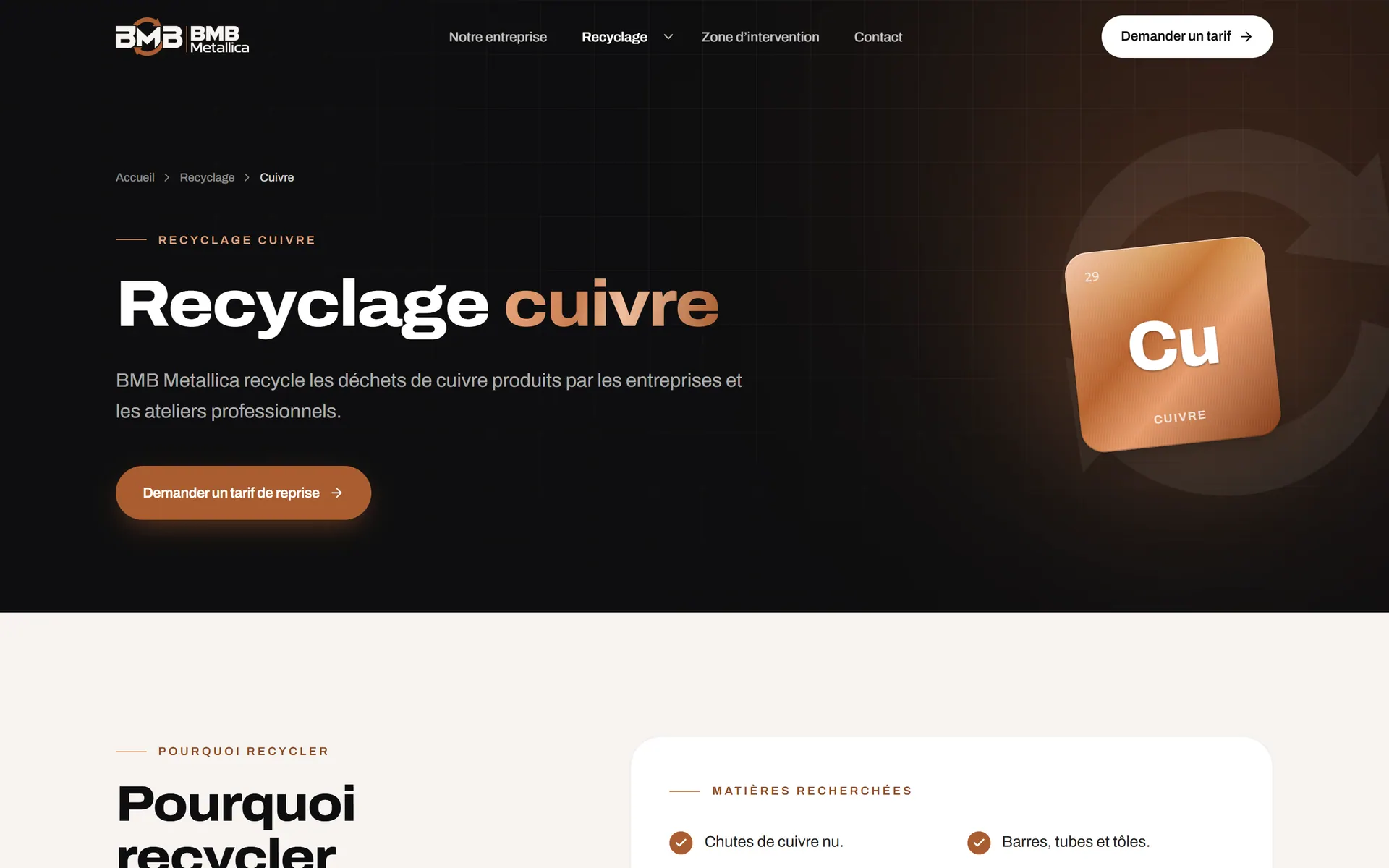 BMB Metallica — Page dédiée à un métal