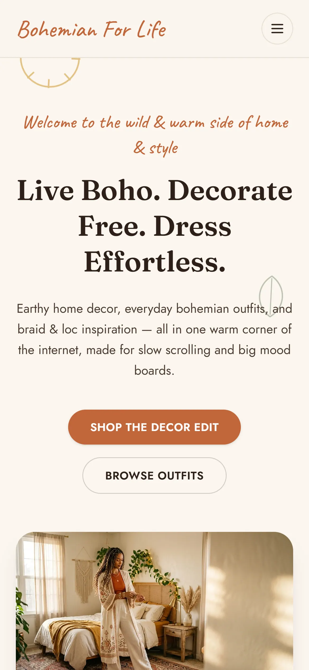Bohemian For Life — Accueil mobile