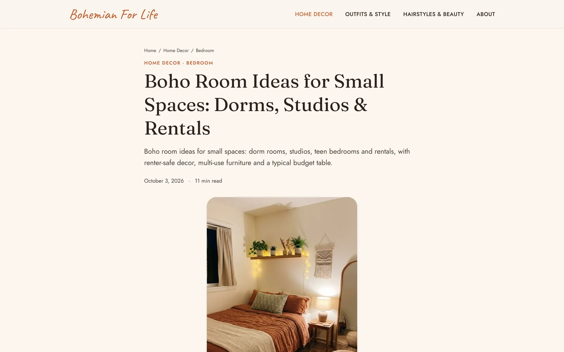 Bohemian For Life — Article illustré