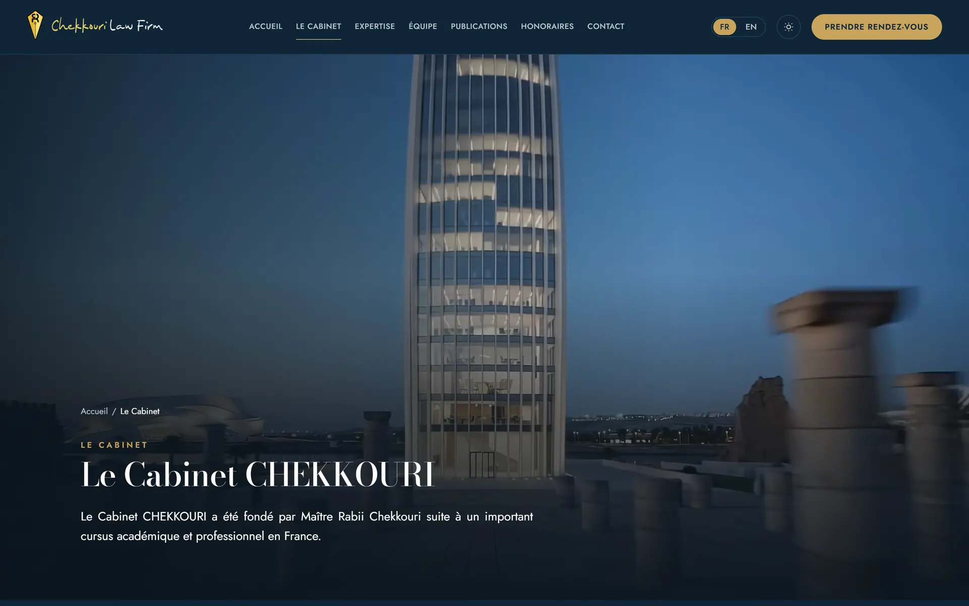 Chekkouri Law Firm — Le Cabinet : vidéo d'ouverture et présentation
