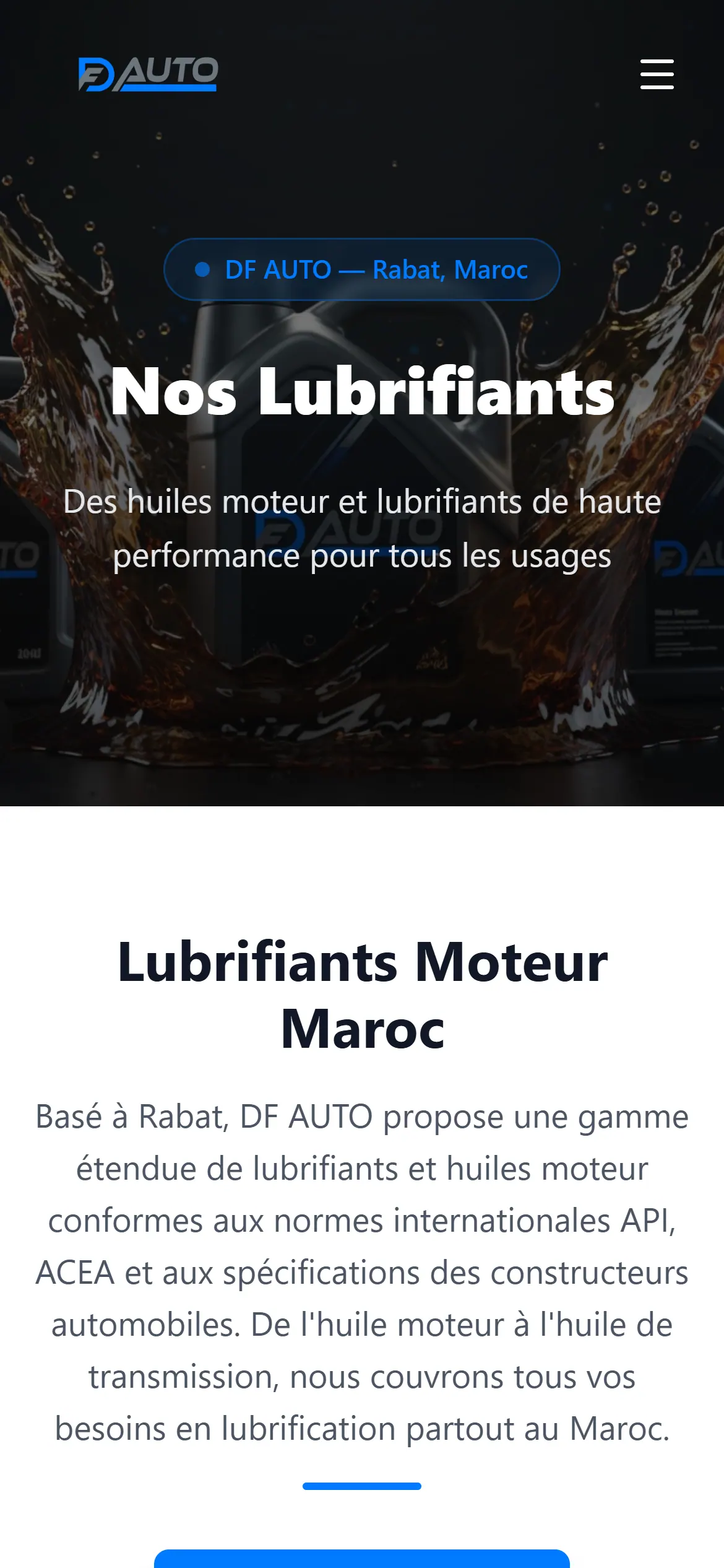 DF Auto — Catalogue sur mobile