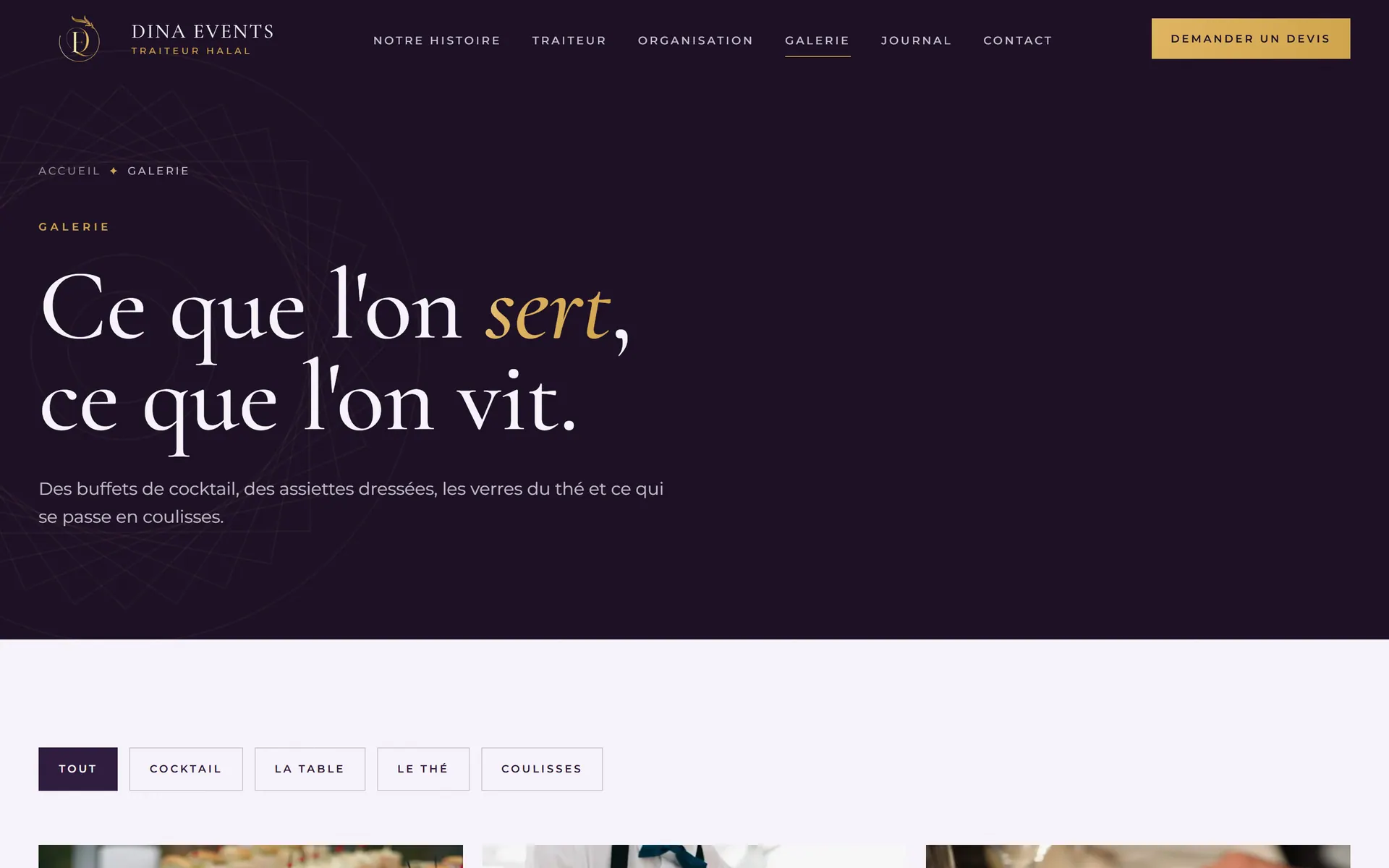 Dina Events — Galerie filtrable