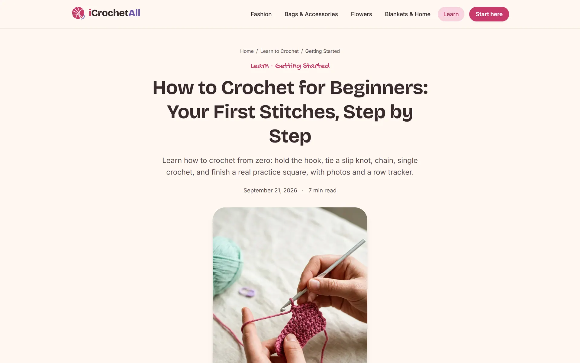 iCrochetAll — Guide débutant