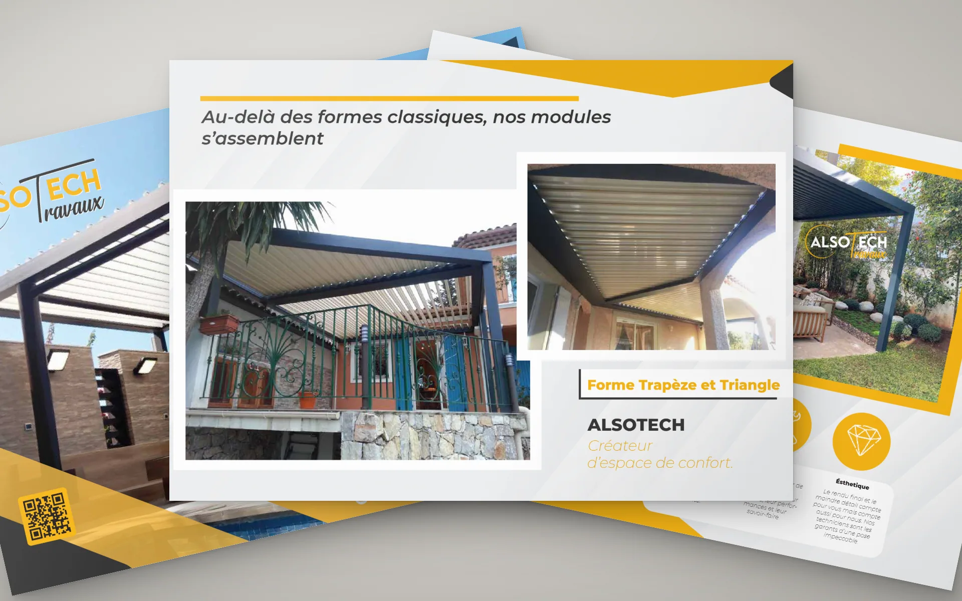 Alsotech Travaux — Identité & supports print — Catalogue de 8 pages